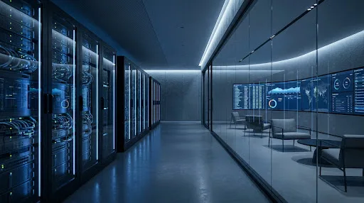Moderner Netzwerkserverraum